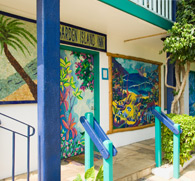 Paintings by local Kauai artist Camile Fontaine at Garden Island Inn image