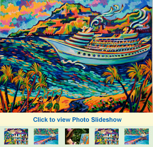 Photo Slideshow of Camile Fontaine's artwork at The Garden Island Inn