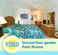 Palm Rooms - hotel rooms at The Garden Island Inn